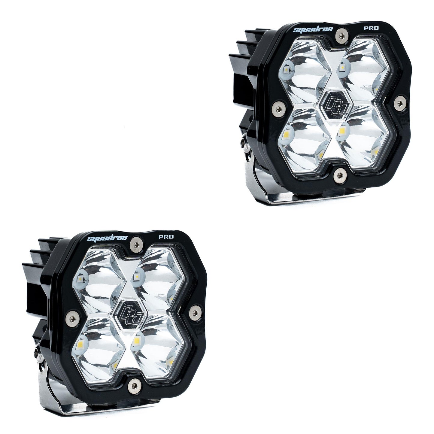 Squadron 2.0 Pro Black LED Auxiliary Light Pod Pair (No Harness) Universal Clear Baja Designs-2