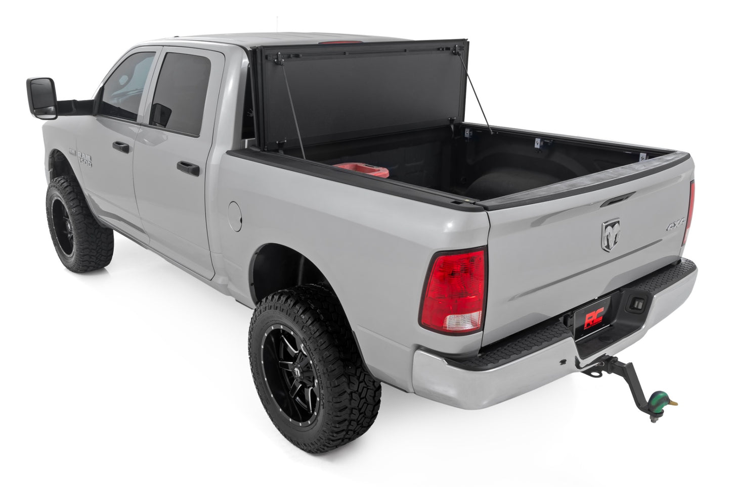 Hard Tri-Fold Flip Up Bed Cover 6 Foot 4 Inch Bed Ram 1500/2500/3500 (10-25 & Classic) Rough Country-5