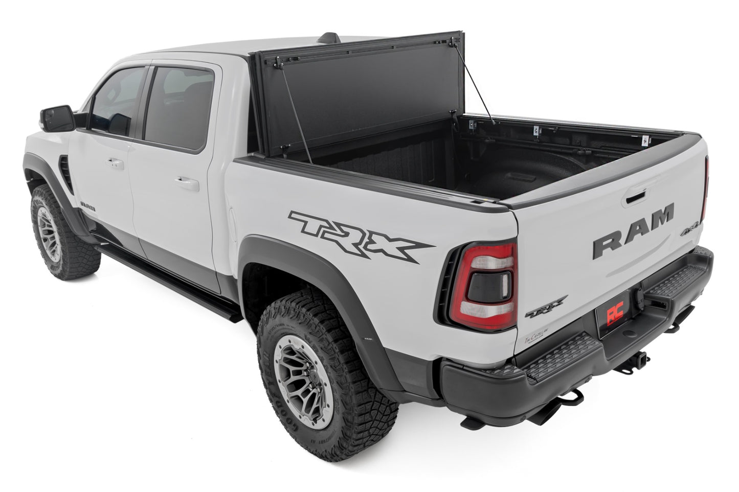 Hard Tri-Fold Flip Up Bed Cover 6 Foot 4 Inch Ram 1500 (19-26)/1500 TRX (21-24) Rough Country-5