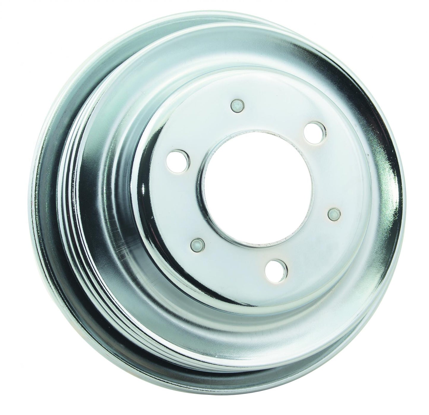 Chrome Crankshaft Pulley Triple Groove Fits 1969-1990 Chevrolet 396-454 Big Block with Long Water Pump Mr Gasket