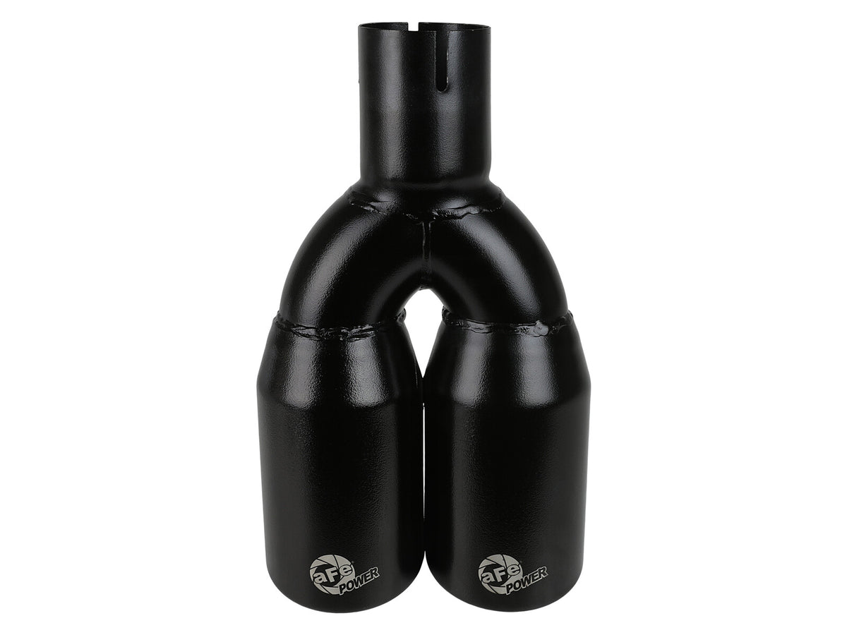 Mach Force-Xp 409 Stainless Steel Clamp-on Exhaust Tip Black 2-1/2 Inch Inlet x 3-1/2 Inch Outlet X 12 Inch L aFe Power-3