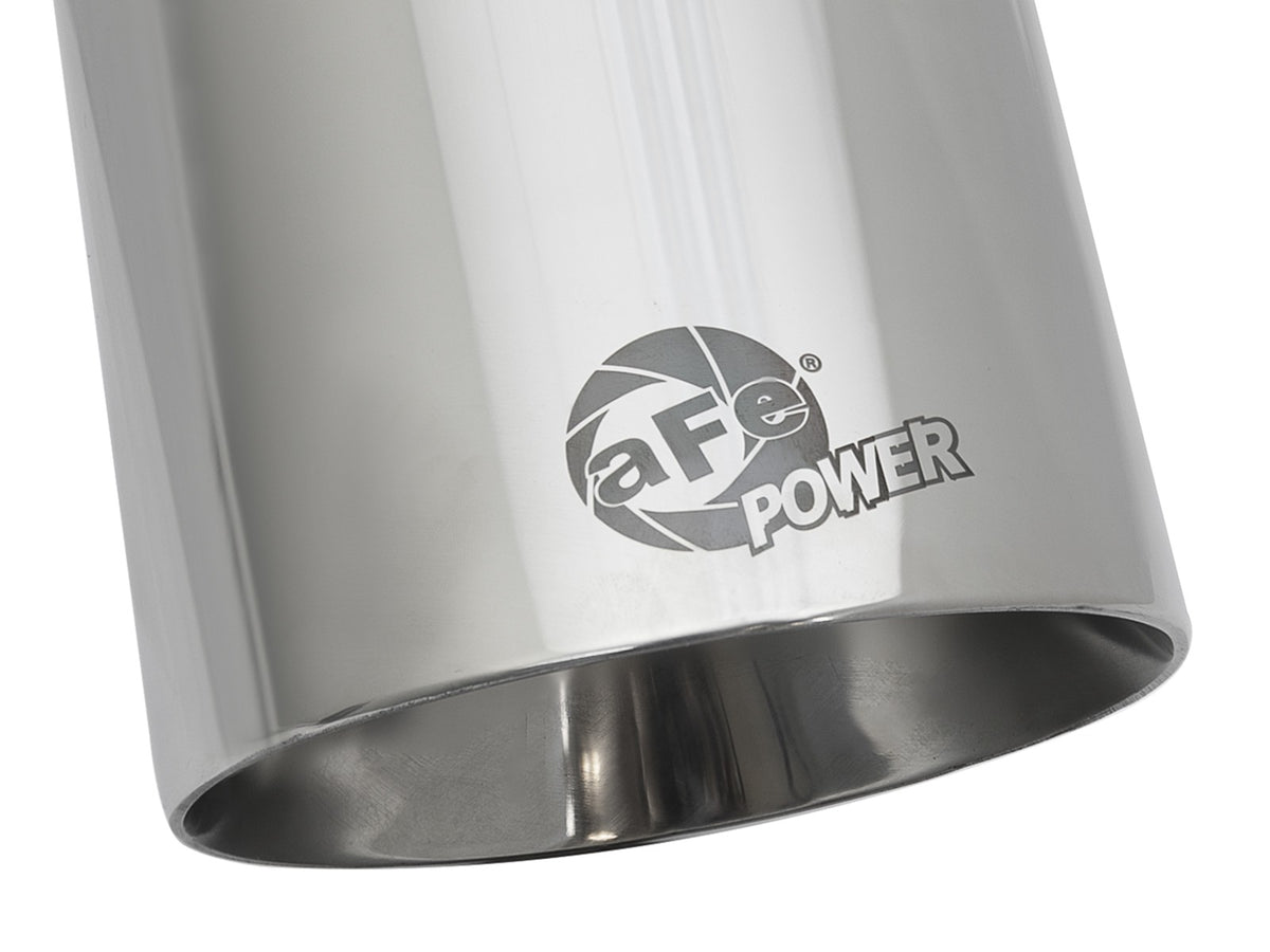 Mach Force-Xp 304 Stainless Steel Clamp-on Exhaust Tip Polished 3 Inch Inlet x 4-1/2 Inch Outlet x 9 Inch L Bolt On aFe Power-4