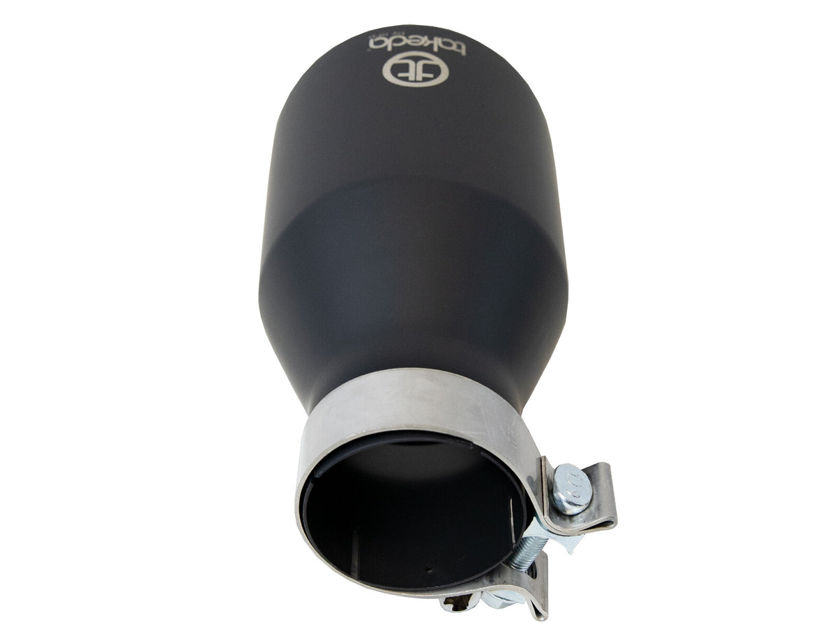 Takeda 409 Stainless Steel Clamp-on Exhaust Tip Black 3 Inch Inlet x 5 Inch Outlet x 9 Inch L aFe Power-3