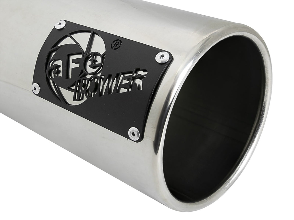 Saturn 4S 304 Stainless Steel Intercooled Clamp-on Exhaust Tip Polished 4 Inch Inlet x 5 Inch Outlet x 12 Inch L aFe Power-4
