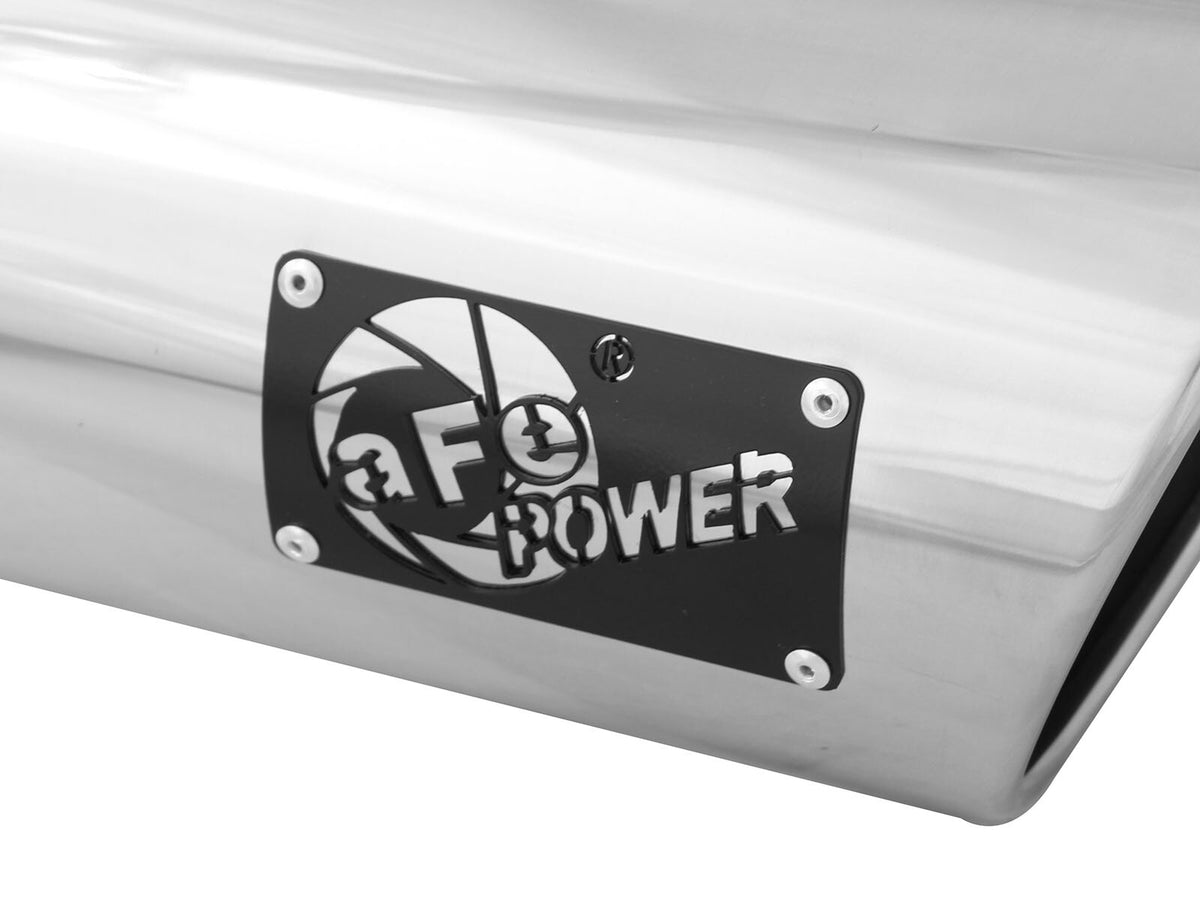 Mach Force-Xp 304 Stainless Steel Clamp-on Exhaust Tip Polished 5 Inch Inlet x 6 Inch Outlet x 12 Inch L Right aFe Power-4