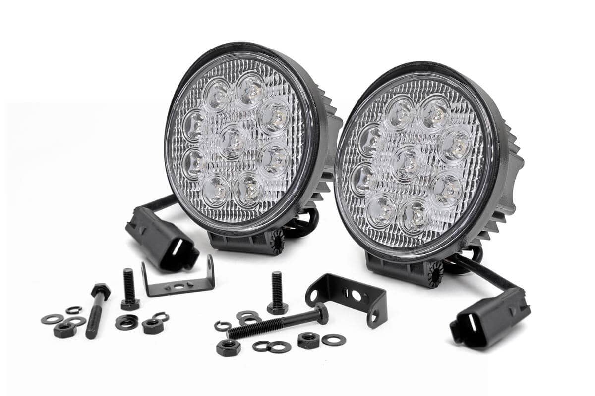 4 Inch Chrome Series LED Light | Round | Pair Rough Country