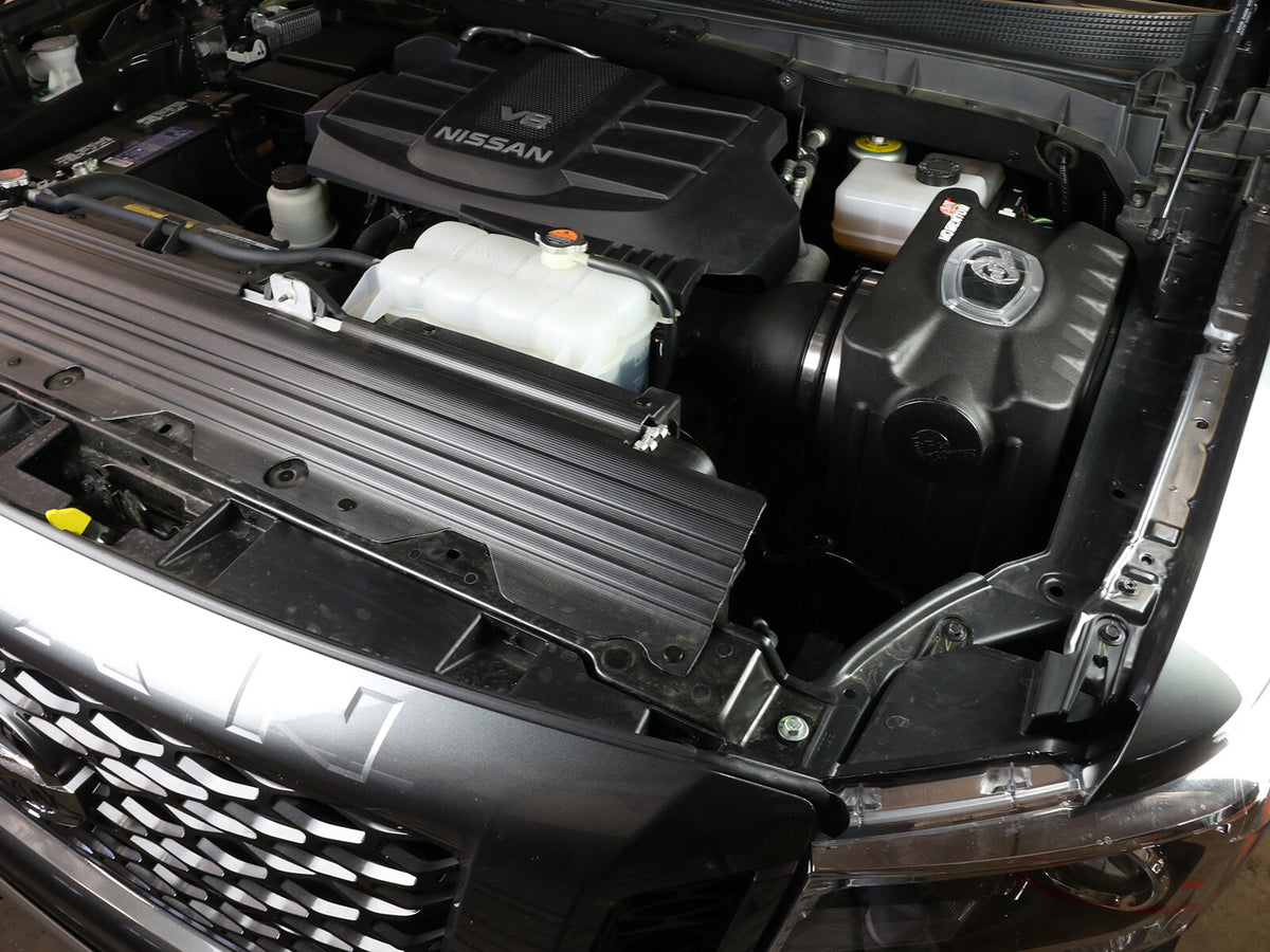 Momentum HD Cold Air Intake System w/ Pro Dry S Filter Nissan Titan Xd 16-24 V8-5.6L aFe Power-6