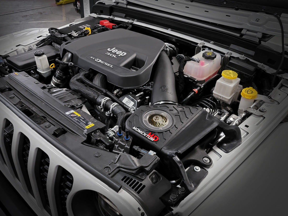 Momentum HD Cold Air Intake System w/ Pro Guard 7 Filter Jeep Wrangler (Jl)/Gladiator (Jt) 20-23 V6-3.0L (td) EcoDiesel aFe Power-6
