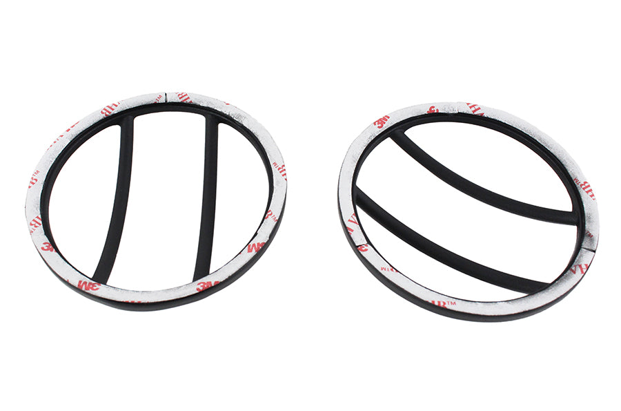 Jeep JK Front Marker Covers Pair 07-18 Wrangler JK Powdercoat Black Kentrol-3