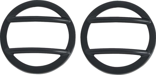 Jeep JK Headlight and Marker Cover Set 6 Pieces 07-18 Wrangler JK Powdercoat Black Kentrol-1