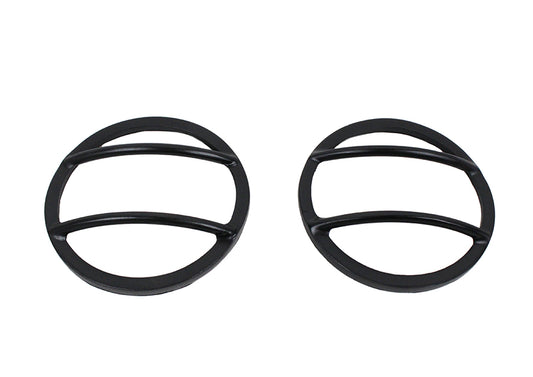 Jeep JK Fog Light Cover Pair 07-18 Wrangler JK Powdercoat Black Kentrol-1