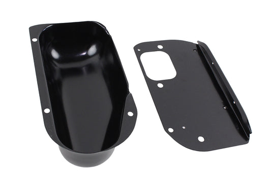 Jeep CJ Wiper Motor Cover 76-86 CJ Powdercoat Black Kentrol-1