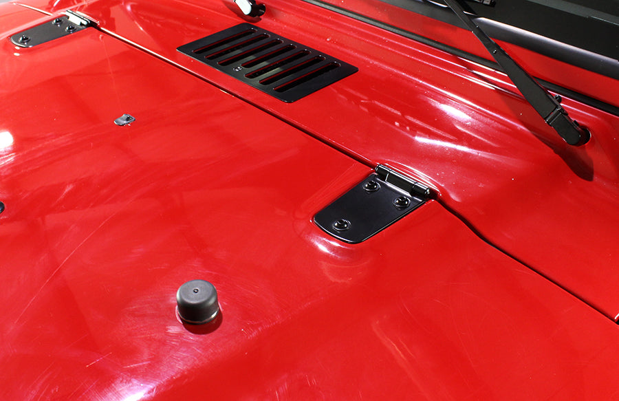 Jeep TJ Hood Hinge Pair 97-06 Wrangler TJ Powdercoat Black Kentrol-9