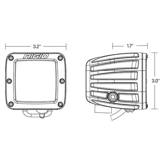 SAE J583 Compliant Selective Yellow Fog Light Pair D-Series Pro Street Legal Surface Mount Rigid Industries-1
