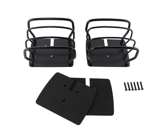 JEEP CJ/YJ/TJ Taillight Guard Pair 76-06 CJ and Wrangler YJ/TJ Powdercoat Black Kentrol-1