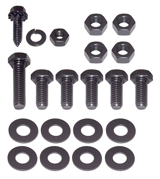 Jeep CJ Battery Tray with support arm 76-86 CJ Powdercoat Black Kentrol-1