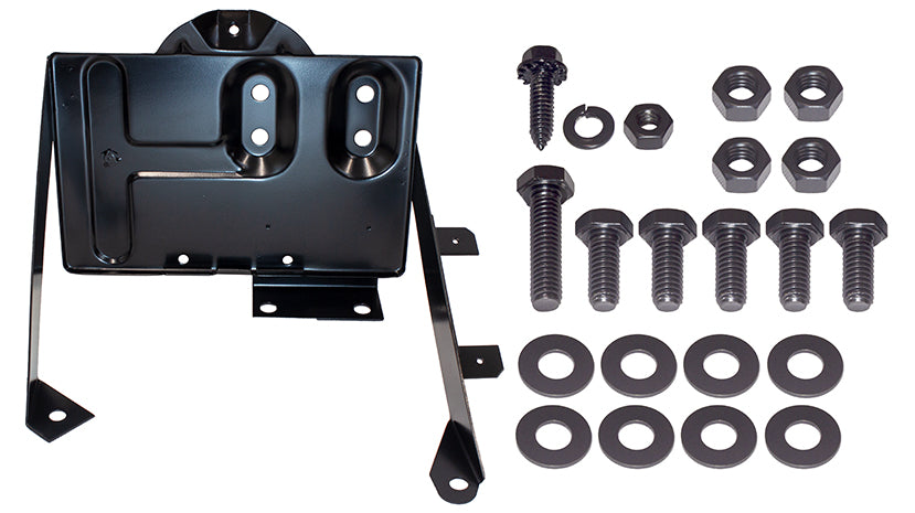 Jeep CJ Battery Tray with support arm 76-86 CJ Powdercoat Black Kentrol-6