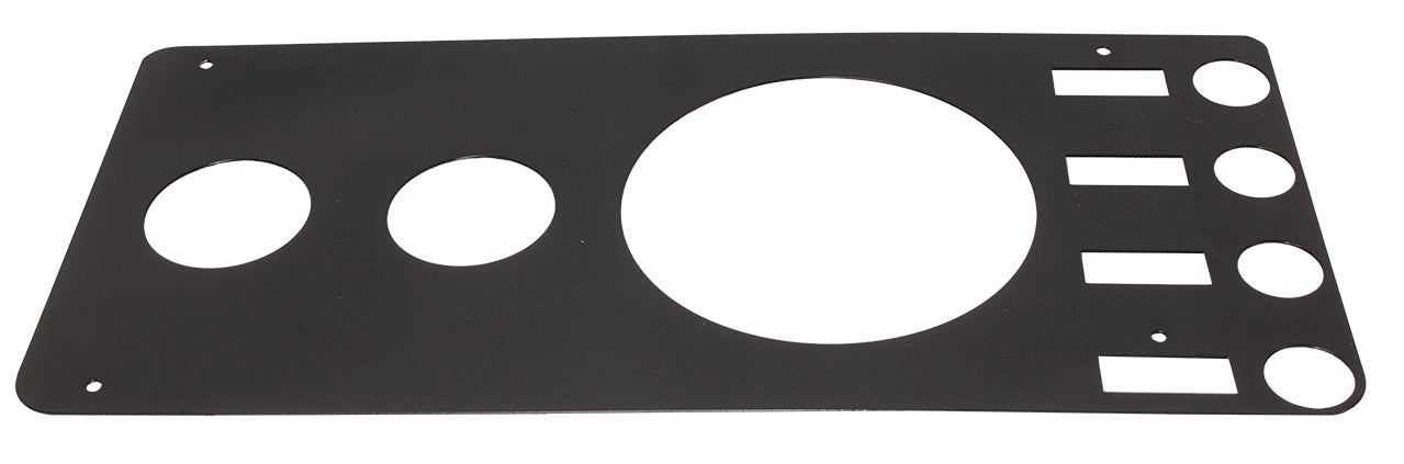 Jeep CJ Gauge Cover Without Radio Opening 76-86 CJ Powdercoat Black Kentrol-2