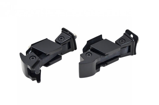 Jeep JK Hood Catch Pair 07-18 Wrangler JK Powdercoat Black Kentrol-1