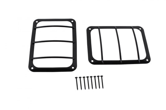 Jeep JK Taillight Guard Pair 07-18 Wrangler JK Powdercoat Black Kentrol-1