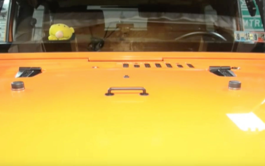 Kentrol Jeep JK Hood Kit Without Hood Catch 07-18 Wrangler JK Powdercoat Black Kentrol