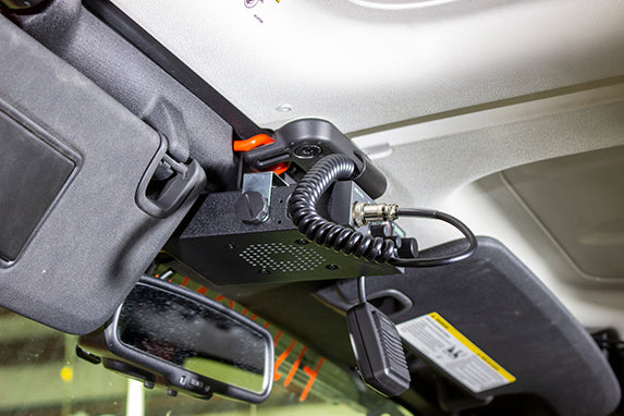 Jeep JK CB Radio Mount For 07-18 Wrangler JK Black Powder Coat Kentrol-5