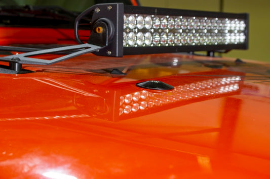 Jeep Wrangler Hood Bumper Deletes For 97-19 Wrangler JK/TJ Stainless Steel Kentrol-1