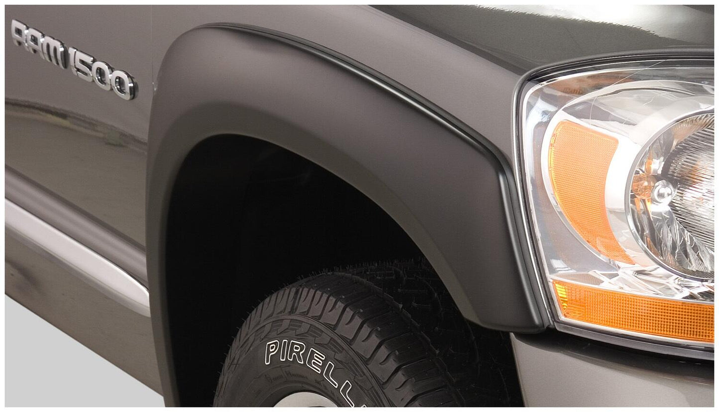 Black OE Style Smooth Finish 4-Piece Fender Flare Set For 2002-2005 Dodge Ram 1500 2003-2005 Ram 2500, 3500 (Excludes Dually) Bushwacker-1