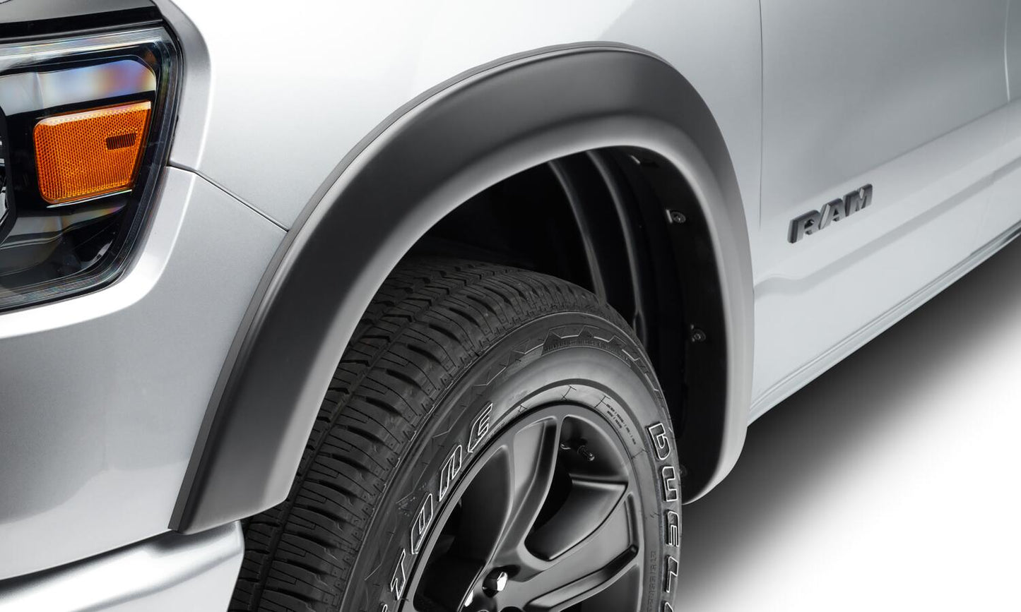 Black OE Style Smooth Finish 4-Piece Fender Flare Set For 2019-2022 Ram 1500 Will Not Fit Rebel And Trx Models Bushwacker-3