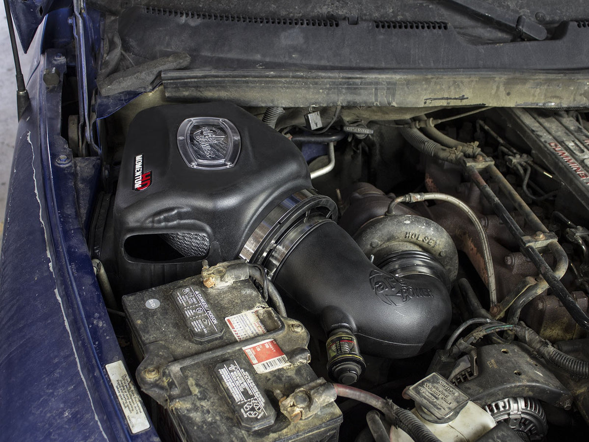 Momentum HD Cold Air Intake System w/ Pro Dry S Filter Dodge Diesel Trucks 94-02 L6-5.9L (td) aFe Power-6