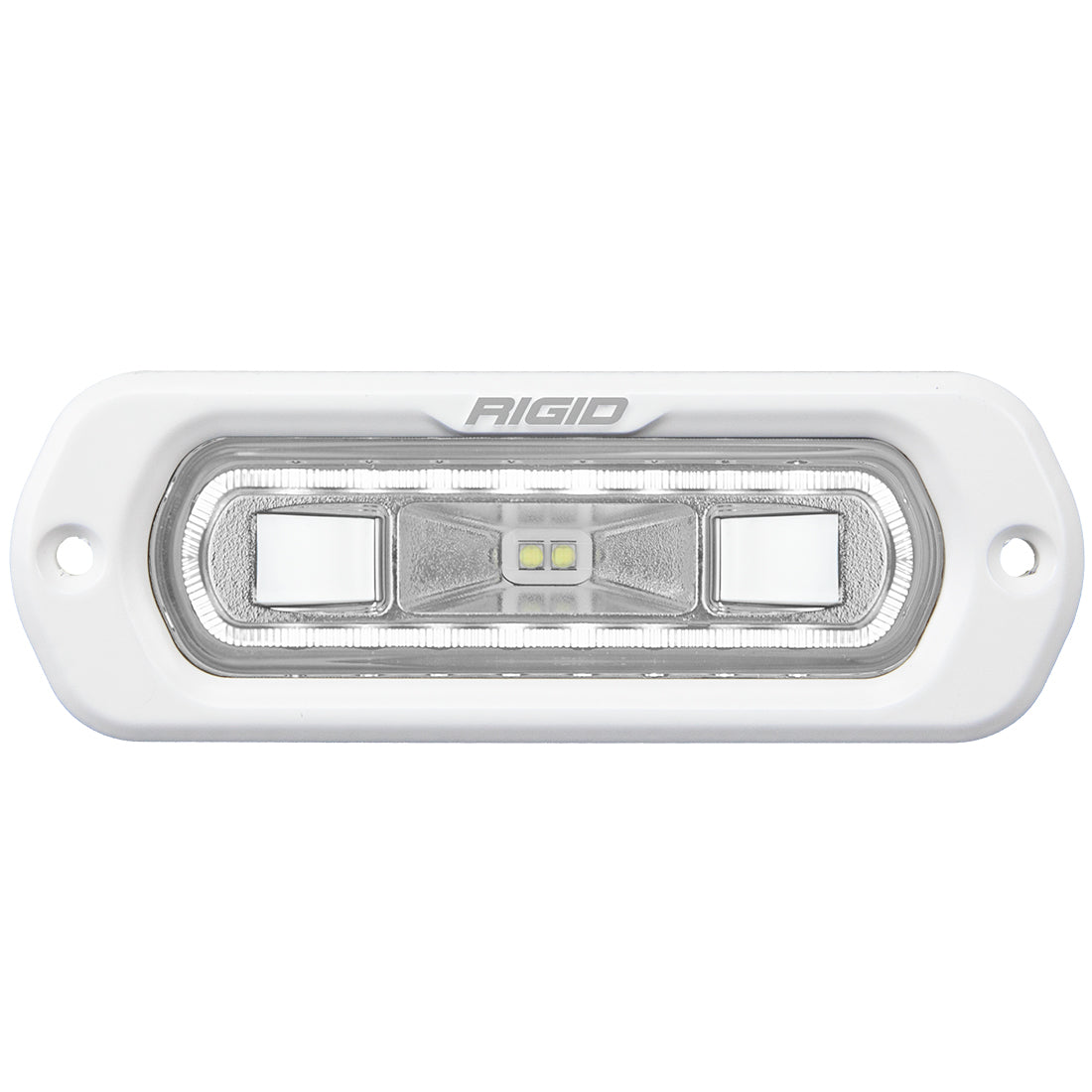 Rigid Industries SR-L Series Marine Spreader Pod 2 Wire Flush Mount White With Halo RIGID Industries