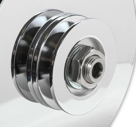 1-Wire Alternator 140 Amp Chrome Finish Fits 1971-1986 GM Single V-Belt Mr Gasket-1