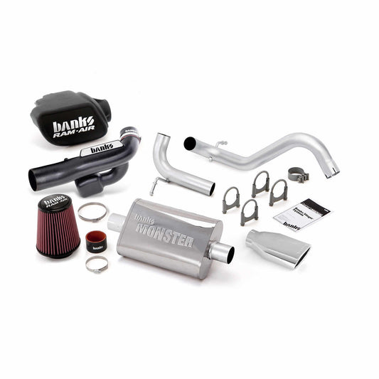 Stinger Bundle System No AutoMind W/Single Exit Exhaust Chrome Tip 12-16 Jeep 3.6L Wrangler Banks Power-1