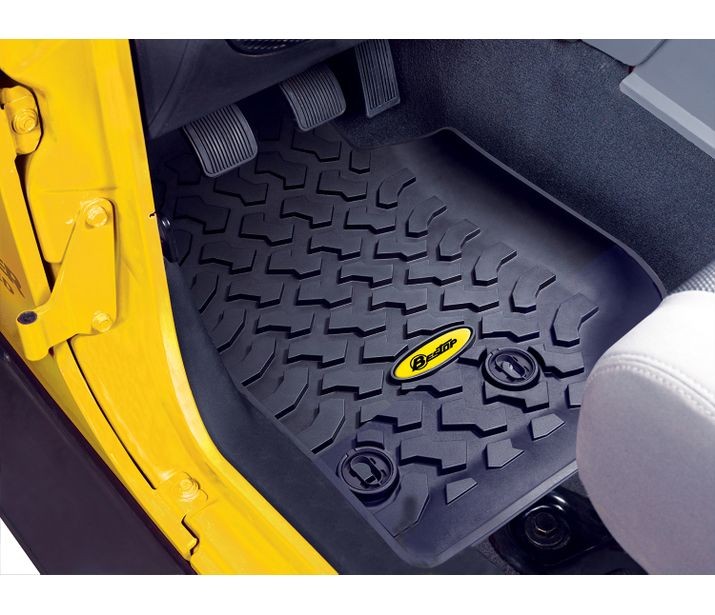 Jeep Wrangler Front Floor Mats For Jeep 2014-2018 Wrangler JK Black Pair Bestop