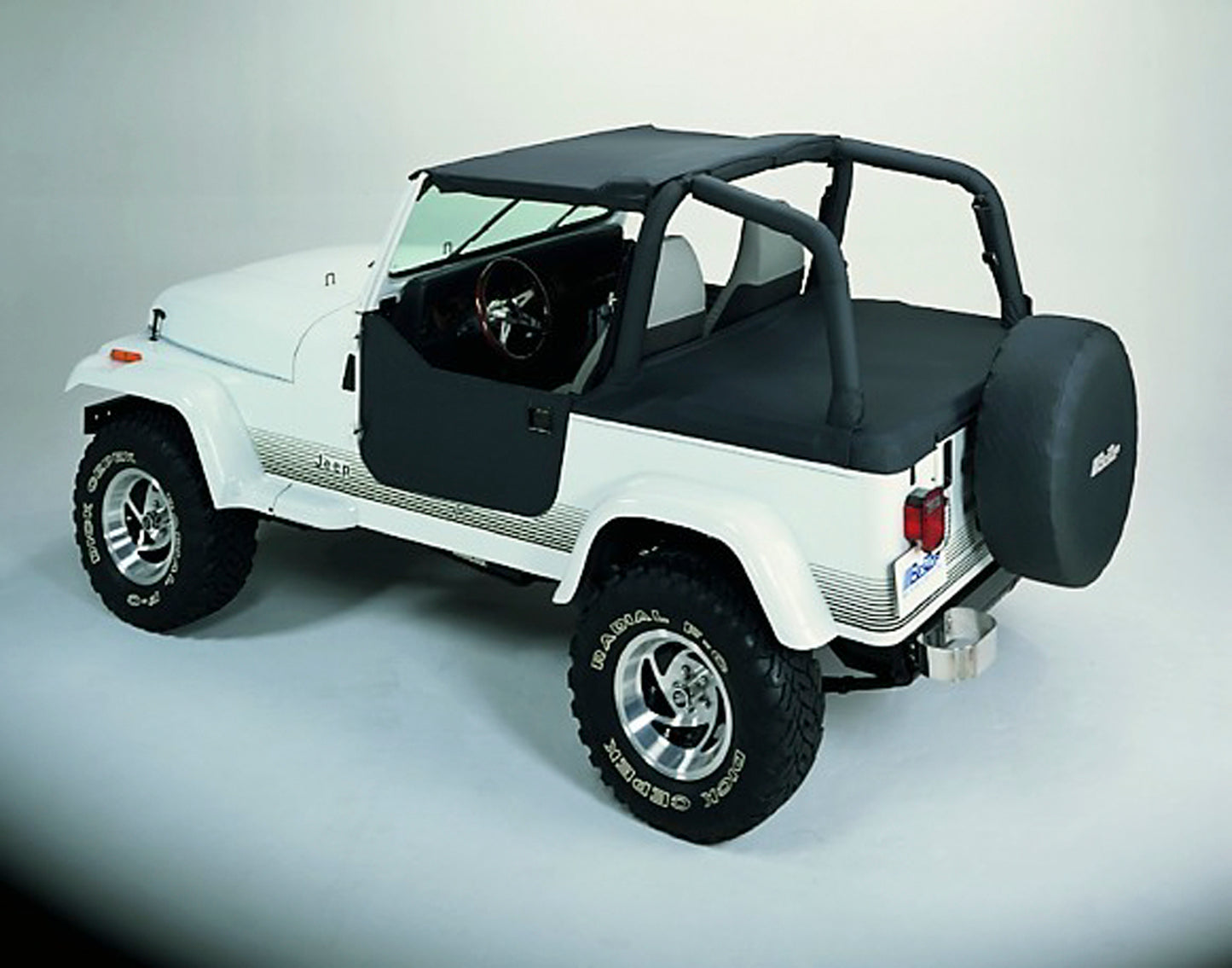 Jeep CJ7 Bikini Top Strapless Standard Targa Style Bikini Top For Jeep 1980-1986 CJ7 Black Denim Bestop