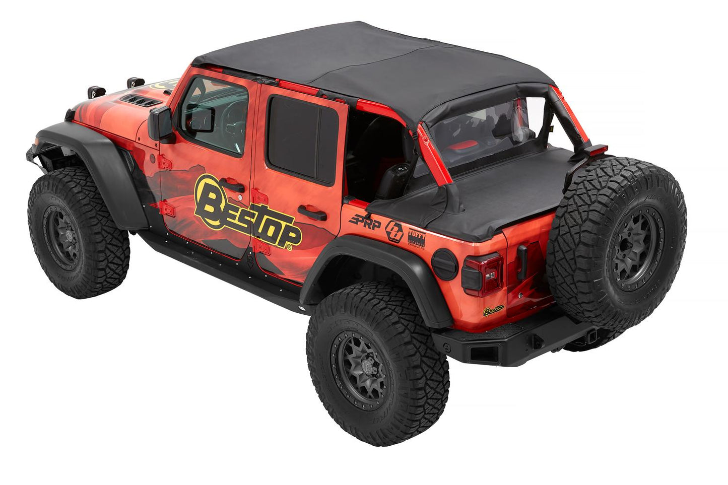 Header Safari Bikini Jeep '24-26 Wrangler JL 4-Door Black Diamond Bestop-1