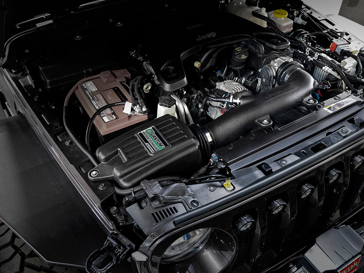 Quantum Cold Air Intake System w/ Pro Dry S Filter Jeep Wrangler (Jl)/Gladiator (Jt) 18-26 V6-3.6L aFe Power-6