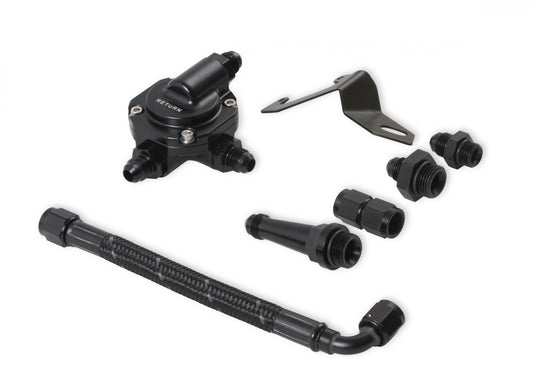 Stealth 4150 Braided Fuel Crossover Kit Includes Billet Fuel Pressure Regulator And All Mounting Hardware Holley Sniper EFI-1