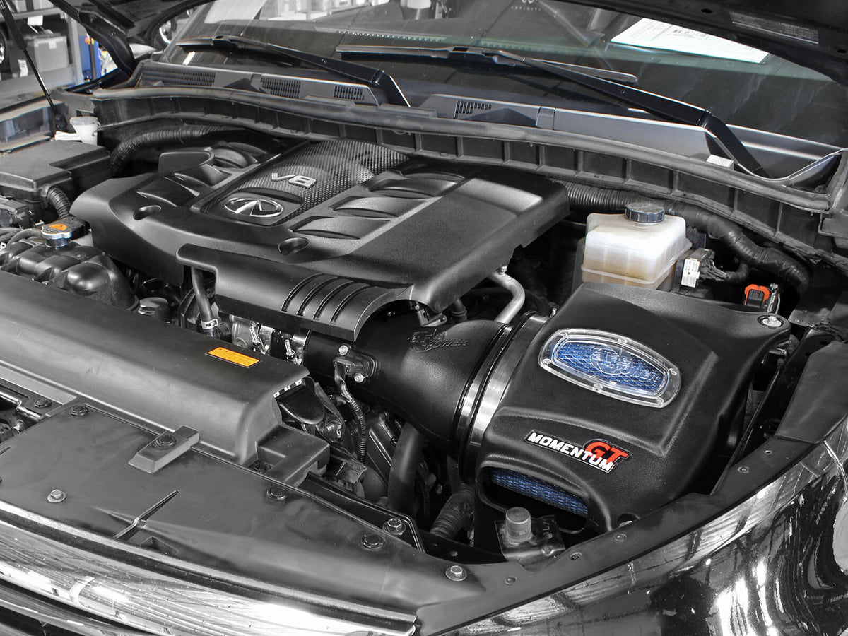 Momentum GT Cold Air Intake System w/ Pro 5R Filter Nissan Armada 17-24/Nissan Patrol 10-24 (Y62)/Infiniti QX80 14-24/Infiniti QX56 11-13 V8-5.6L aFe Power-6