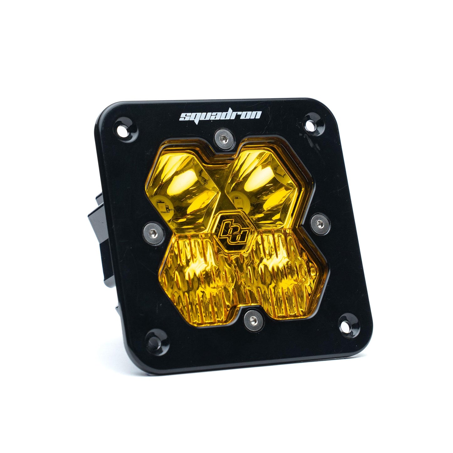 Squadron 2.0 Sport Black Flush Mount LED Auxiliary Light Pod Universal Amber Baja Designs-1