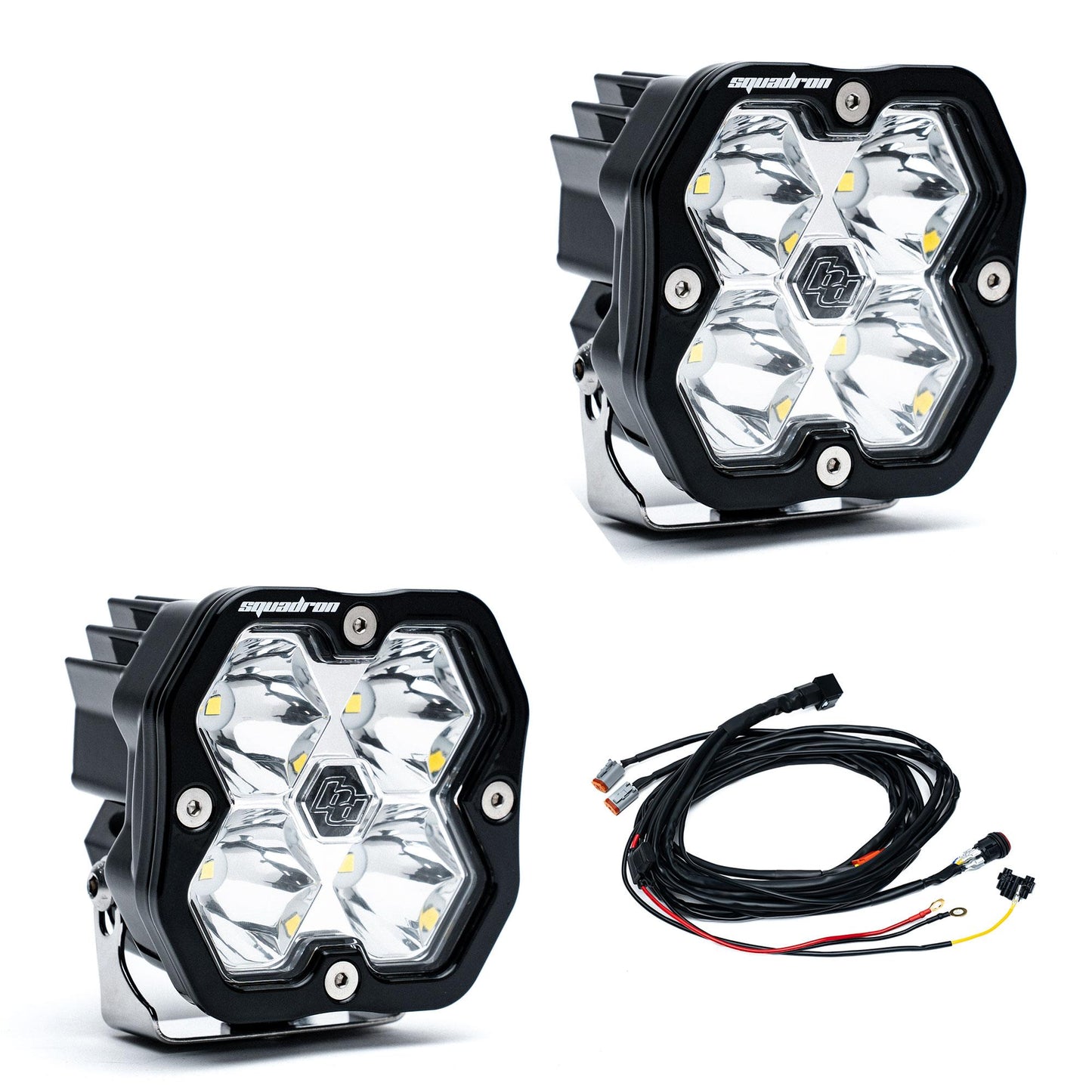 Squadron 2.0 Sport Black LED Auxiliary Light Pod Pair Universal Clear Baja Designs-3
