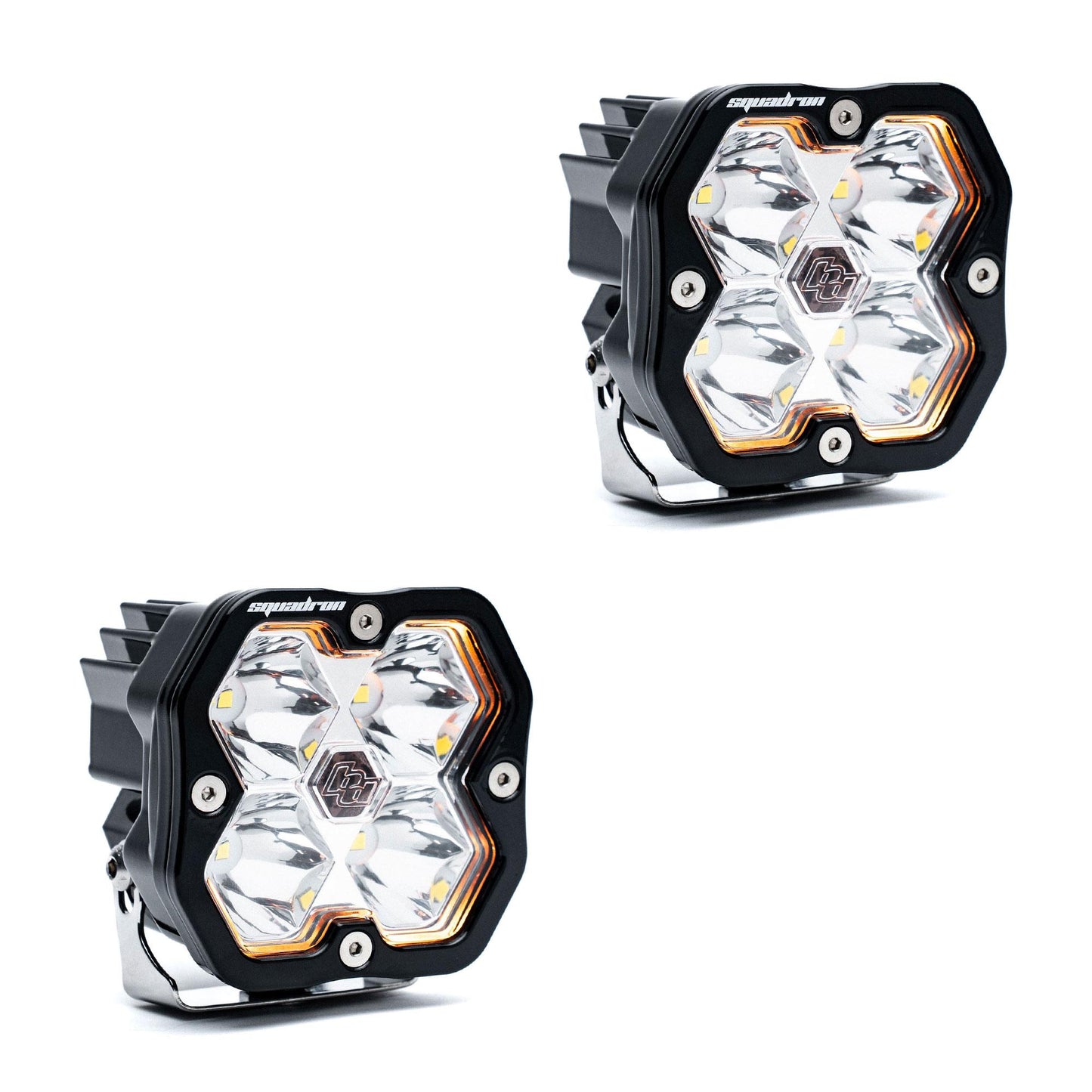 Squadron 2.0 Sport Black LED Auxiliary Light Pod Pair (No Harness) Universal Clear Baja Designs-2
