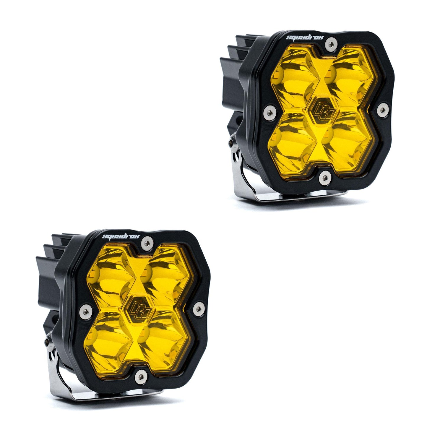 Squadron 2.0 Sport Black LED Auxiliary Light Pod Pair (No Harness) Universal Amber Baja Designs-2