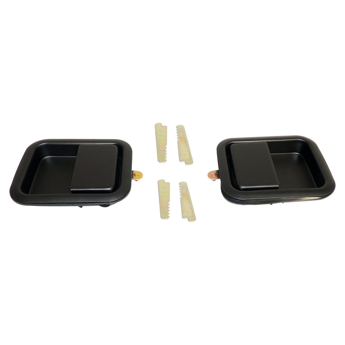 Black Exterior Door Handle Kit for 1981-06 Jeep CJs, YJ, TJ w/ Full Steel Doors Crown Automotive