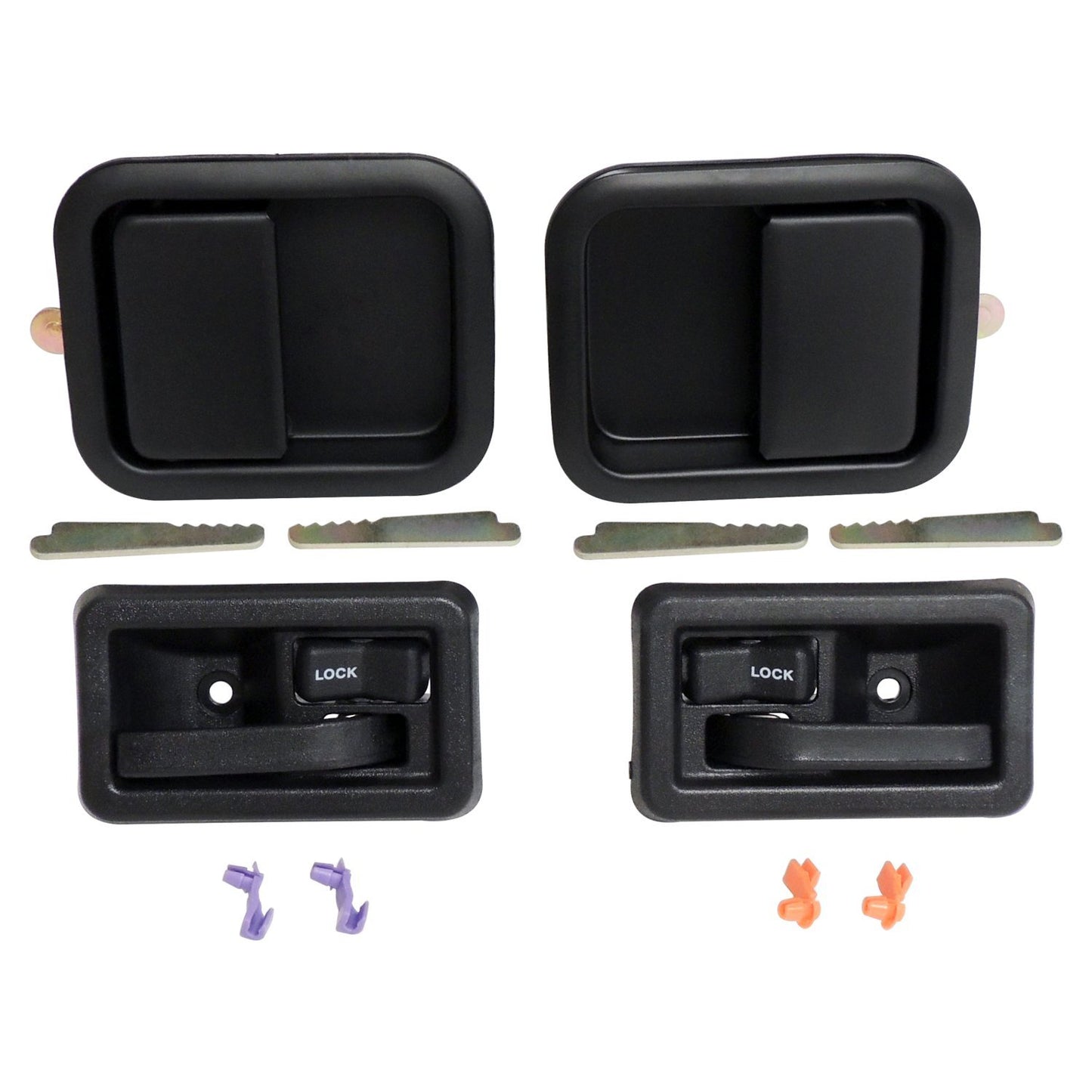 Full Interior and Exterior Door Handle Kit for 82-06 Jeep CJ-7, CJ-8, YJ, TJ Crown Automotive