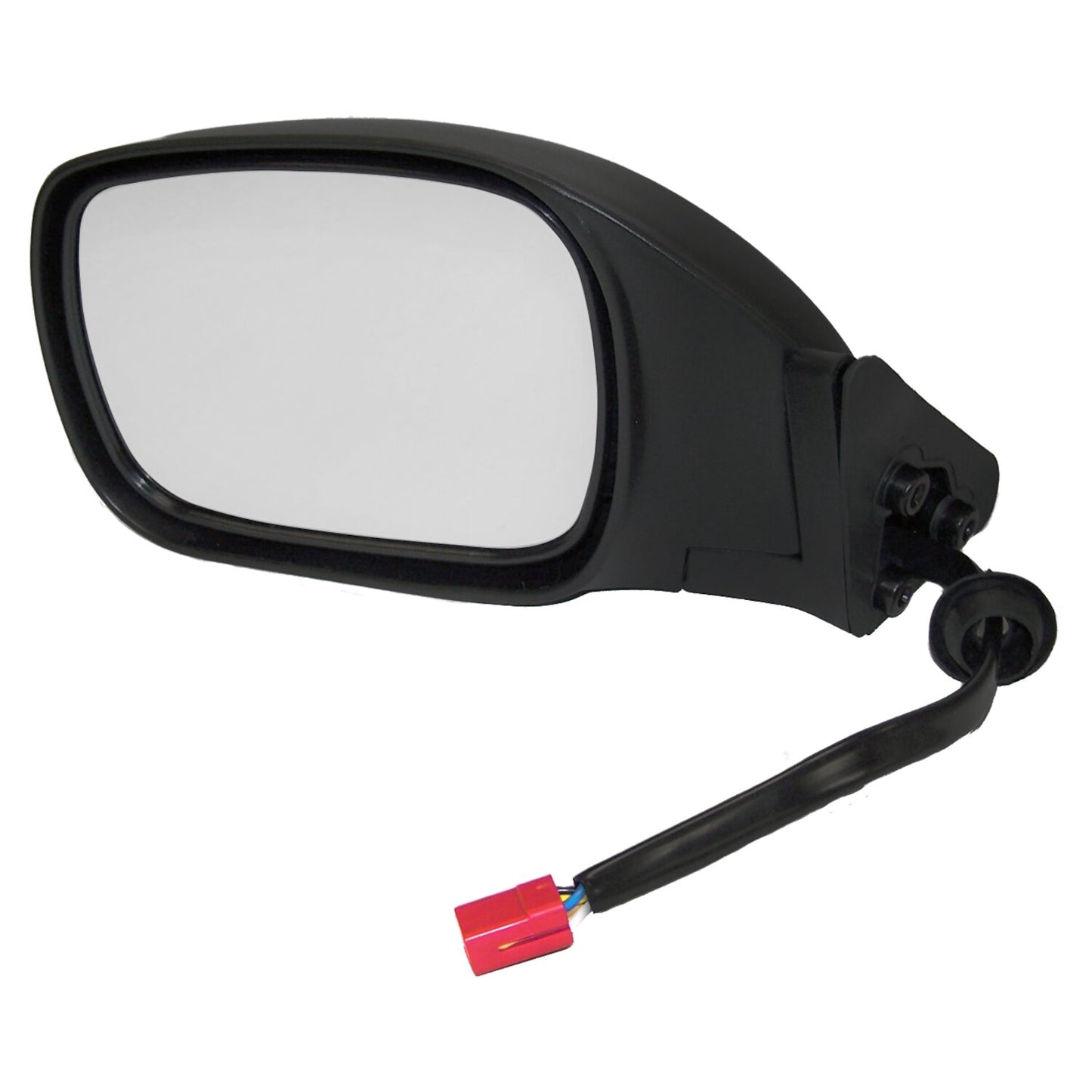 Left Power, Non-Heated, Manual Folding Mirror for 97-01 Jeep XJ Cherokee, Black Crown Automotive