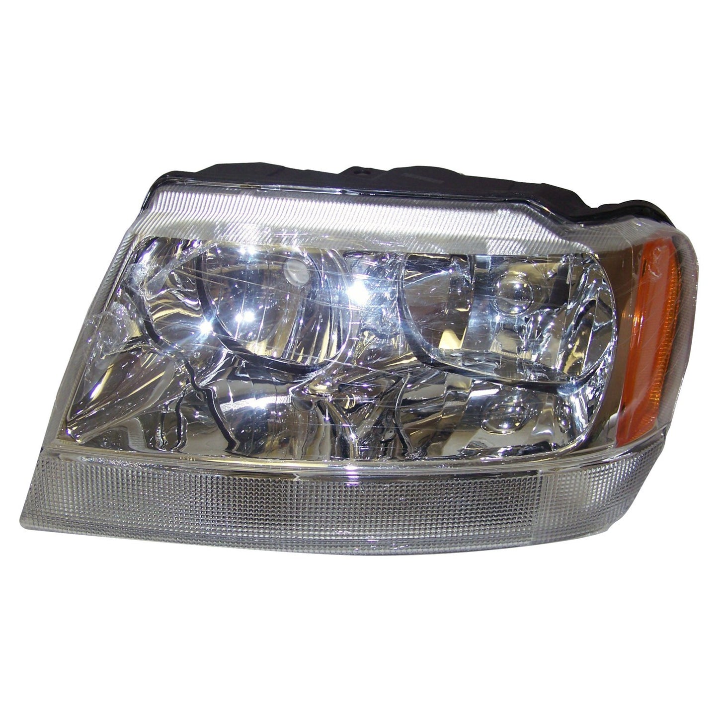 Left Headlight w/o Headlamp Leveling System for Select 01-04 Jeep Grand Cherokee Crown Automotive