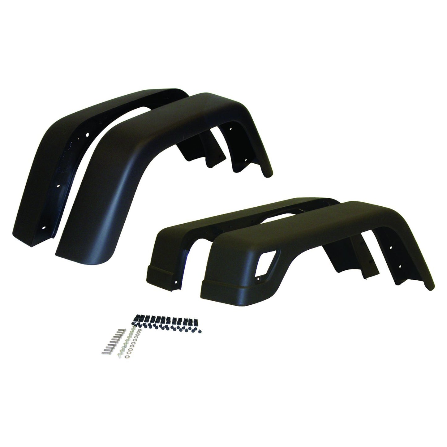 Fender Flare Kit for 97-06 Jeep TJ Wrangler, 6-5/8 Inch Wide, 4 Flares & Hardware Crown Automotive