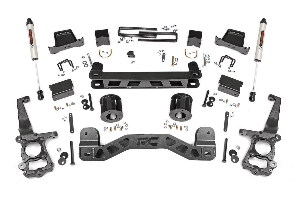 Rough Country 6 Inch Suspension Lift Kit w/V2 Shocks 15-20 F-150 Rough Country