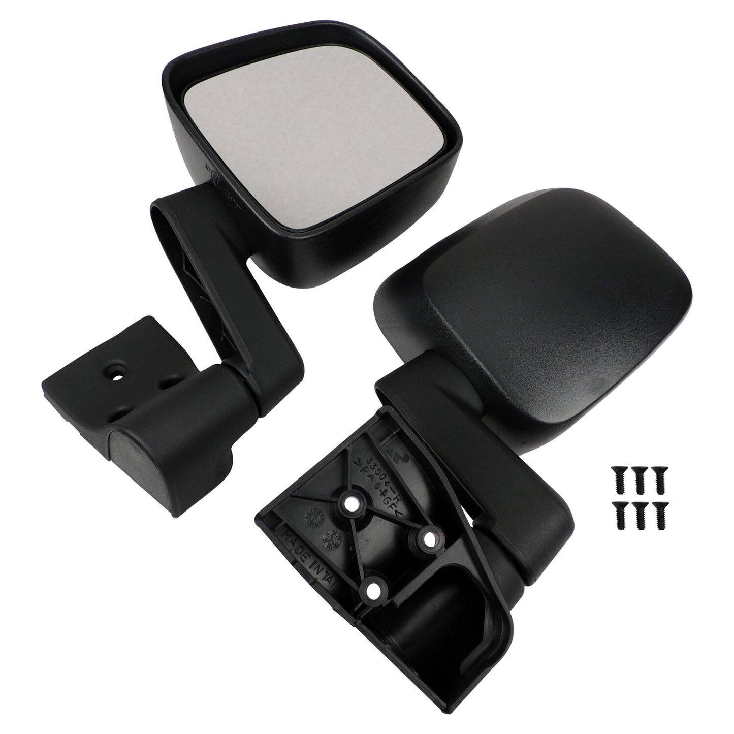 Manual, Manual Folding Mirror Set for 1987-2006 Jeep YJ, TJ Wranglers Crown Automotive